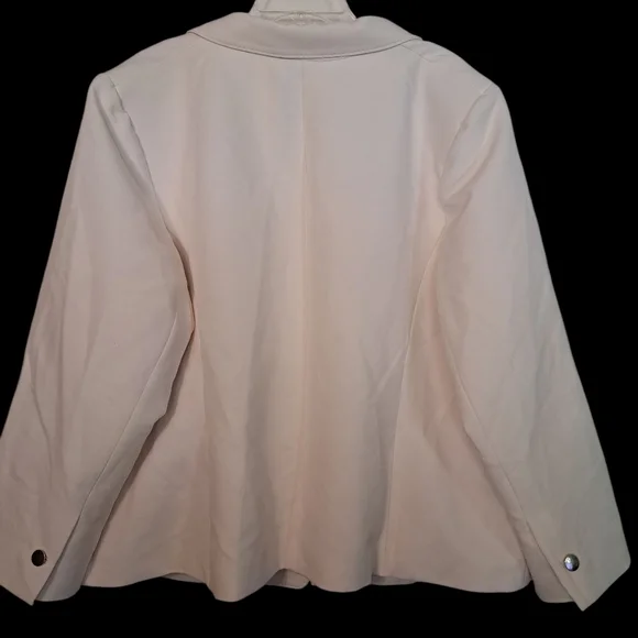 NWT Anne Klein White Lined Single Button Blazer 22W - Picture 3 of 6